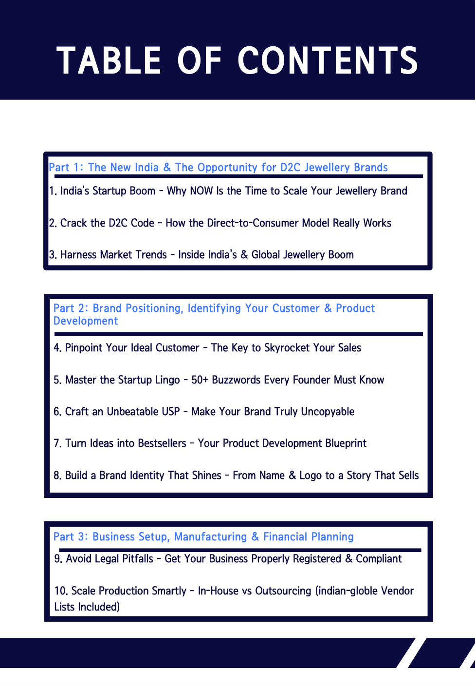 The sterling silver startup Guide