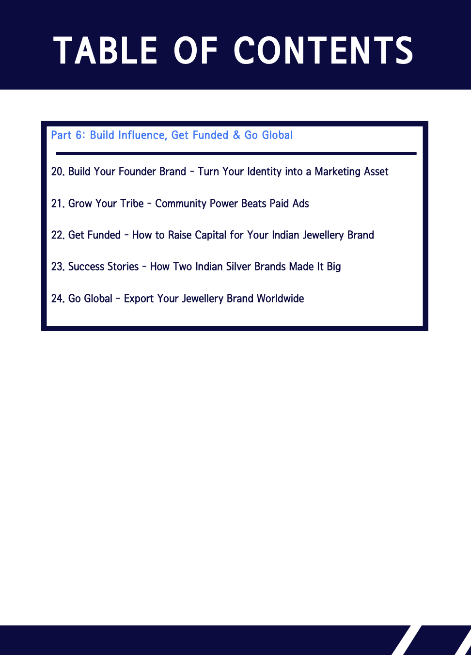 The sterling silver startup Guide